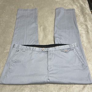 Ben Sherman Chino Pants Mens Size 40x32 Gray Khaki Slim Fit Stretch